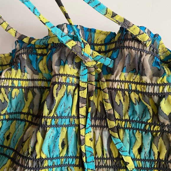 Joe Fresh Boho/Aztec/Tribal Print Pleated Smocked Mini Skirt Women's Size XL - Picture 10 of 13